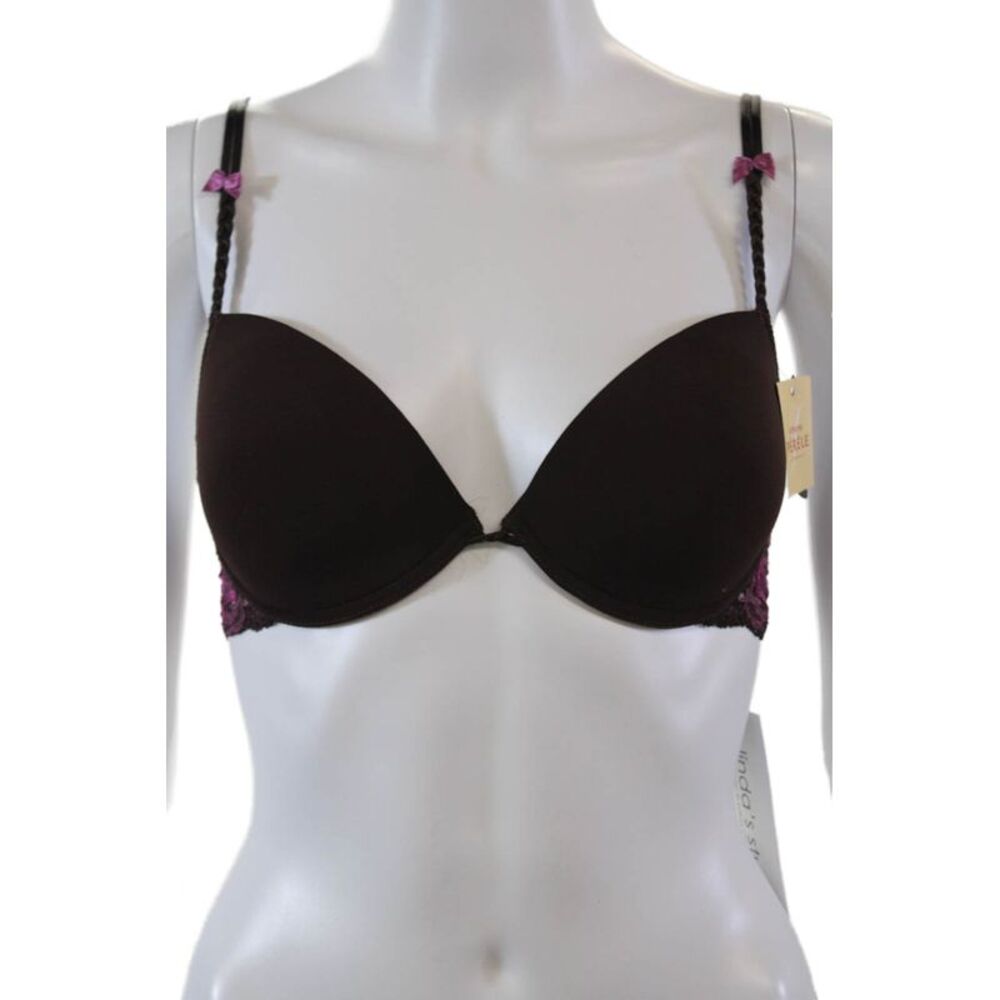 Simone Perele Womens Braided Strap Underwired Full Coverage Bra Brown Size 32D